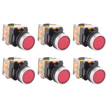 6X LA38-11/203 Push Button Momentary Heavy Duty Power Press  Red