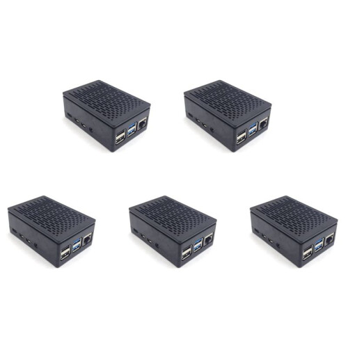 5X for Raspberry Pi 4 Case Shell Box Enclosure Installable Cool Fan Aluminum HeatSink Enclosure for Raspberry Pi 4B