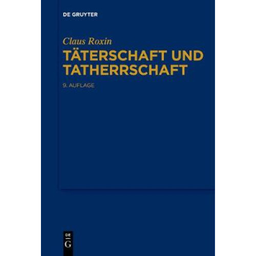 Täterschaft und Tatherrschaft