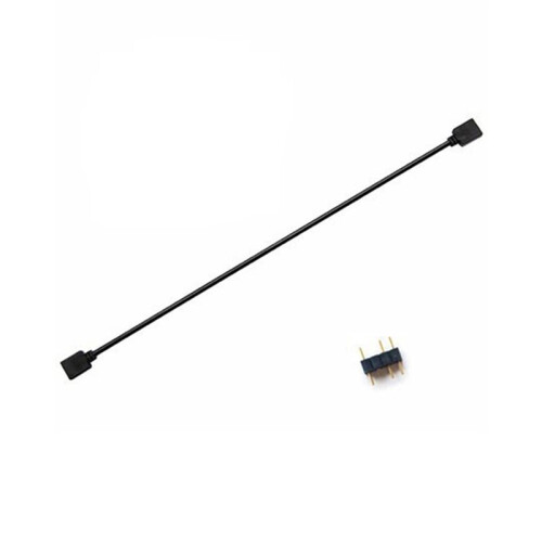 10X 5V 3-Pin Extension Cable for Computer Motherboard Hub Cable Connection Extension ARGB Splitter, Black 1