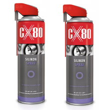 CX80 DUO SPRAY Silikone til pakninger af gummi, plast og badekar 500ml x2