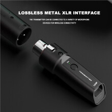 2X Conjunto de Transmisor y Receptor XLR Inalámbricos, Adaptador de Señal de Audio Recargable para Mezcladoras, Micrófonos y Guitarras Eléctricas