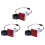 3X LED Digital Voltmeter Ammeter Hertz Meter AC6-500V Signal Lights Voltage Current Frequency Meter Indicator Tester Red 1