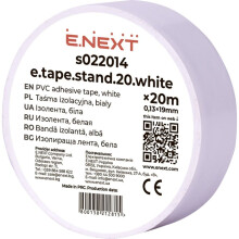 E.NEXT s022014 PVC isoleringstape 19 mm x 20 m HVID