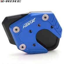 (Black and blue) For Honda X-ADV X ADV XADV ampliar 2017 2018 Motorcycle Kickstand Extension Side Stand Plate Pad Enlarger XADV