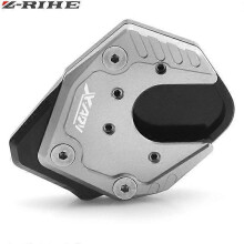 (Black and silver) For Honda X-ADV X ADV XADV ampliar 2017 2018 Motorcycle Kickstand Extension Side Stand Plate Pad Enlarger XADV