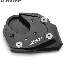 (Black and Black) For Honda X-ADV X ADV XADV ampliar 2017 2018 Motorcycle Kickstand Extension Side Stand Plate Pad Enlarger XADV