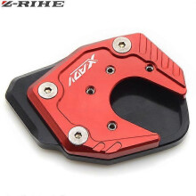 (Black and red) For Honda X-ADV X ADV XADV ampliar 2017 2018 Motorcycle Kickstand Extension Side Stand Plate Pad Enlarger XADV