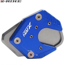 (gray and blue) For Honda X-ADV X ADV XADV ampliar 2017 2018 Motorcycle Kickstand Extension Side Stand Plate Pad Enlarger XADV