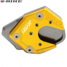 (gray and gold) For Honda X-ADV X ADV XADV ampliar 2017 2018 Motorcycle Kickstand Extension Side Stand Plate Pad Enlarger XADV