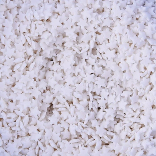 Sukkerdrys HVIDE STJERNER 1kg Konfetti