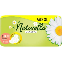 NATURELLA Kamille klassiske normale bind 18 stk.
