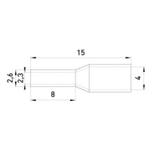 E.NEXT s3036031 Isoleret kabelstrømpe 1x2,5mm2 8mm SORT (100 stk.)