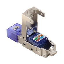 CAT8 RJ45 Connector Plug Without Crimping Tool CAT8 40Gbps 50U Zinc Alloy Shielded Network Cable RJ45 Plug ()
