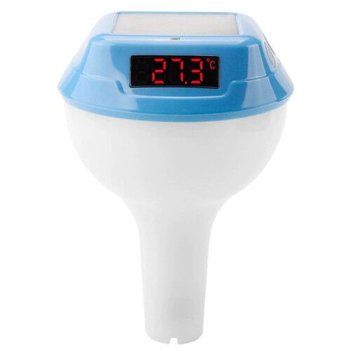 Premium Digital Pool Thermometer Floating Easy Read,Large Solar Panel and LED Screen,IP68 Waterproof for Swimming Pool