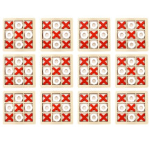 Table Games, Casual Chess, Interactive Chess Games, Children'S XO Tic-Tac-Toe, Parent-Child Early Games Red and White