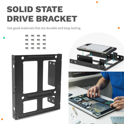 Double Layer SSD Metal Frame 2.5 To 3.5 Internal Mounting Computer SSD Hard Drive Dual Desktop Converter Adapter Bracket 2