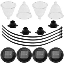 4 Pack Solar Pool Lights for Framed Above Ground Pools, Outdoor Swimming Pool Fence Decoration Accessories