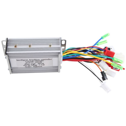 36V/48V 350W E-Bike BorstlöS Controller för Elcykel E-Scooter Dual Mode Sensor/Sensorless 2