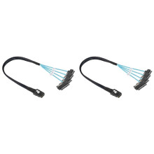 2X Sas Sff-8087 Naar 4 Sff-8482 Server Array Card Harde Schijf Datakabel Voedingskabel 1m