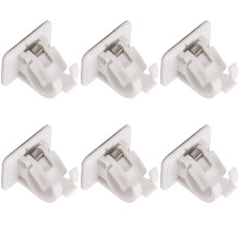 Rod Holder Pipe Clamp Wall Mount with Self Adhesive No Drilling for Shower Curtain Tube in Home,Kitchen,Garage Storage
