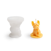 Bulldog silikone lysform 6,7x7 cm