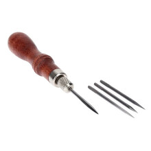 4-in-1 Diamond Awl Leather Awl Diamond Cone Multifunctional Hand Sewing Awl Handmade Leather Goods DIY