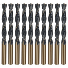 10 Stück Twist-Bohrer Hochfeste Lochbohrung Hochgeschwindigkeitsstahl Bohrer Rundschaftbohrer Legierungsbohrer für Metall