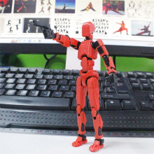 Multi Jointed Movable Robot 3D Printed Mannequin Toyslucky PVC Model  Full Body Activity Robot Action Figures-D