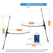 5X 915Mhz 868MHz ELRS RX Diversity Receiver Dual Core RX TCXO Dual Antenna for FPV Long Rang Racing Drone C