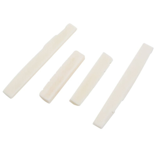 12 Set di 24 Pezzi 6 Corde per Chitarra Acustica Bone Bridge Sella E Dado Realizzato in Real Bone 1