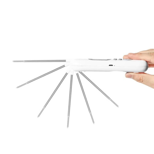 Digital Thermometer with Stainless Steel Probe, LCD Display for BBQ,Cooking,Baking,USB Charging,over Temperature Warning 1