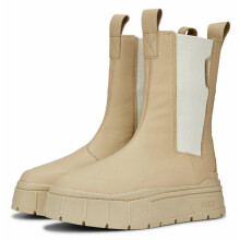 Puma Mayze Stack Chelsea Boots Størrelse 38,5 Beige høje ankelstøvler i læder