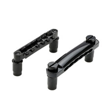 12 String Saddle Tune-O-Matic Bridge & Tailpiece Set for LP Electric Guitar Parts (Black)