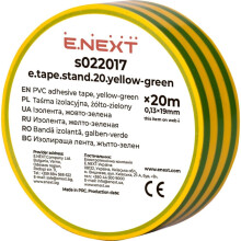 E.NEXT s022017 PVC isoleringstape 19 mm x 20 m GULGRØN