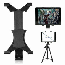 iPad Tripod Mount Adapter Universal Tablet Clamp Holder, Use on Tripod, Monopod, Selfie Stick, Tabletop Tripod Stand etc - Recording Video and Photo w