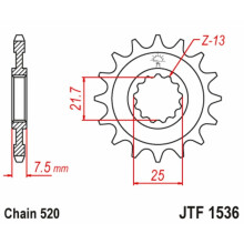 Kawasaki ZX6R 636 Forhjul (2007-2018) (SUNF3A5 JTF1536) - 15t-520