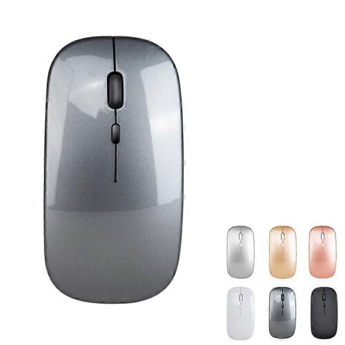 (Gray) Bluetooth Wireless Mouse Pc Wireless Mouse Computer Laptop Notebook Wireless Mouse 2.4g