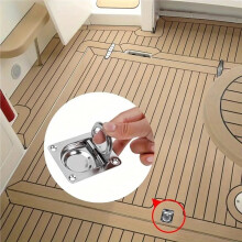 (2 Pcs) Stainless Steel Locking Pull Ring Handle, Marine Boat, Yacht, Flush Lift, 2.5 "