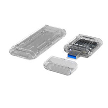 Detachable M.2 NVMe SSD Enclosure M.2 to Type-A USB3.2 External Adapter NVME SSD Case Box Laptop Accessories Clear