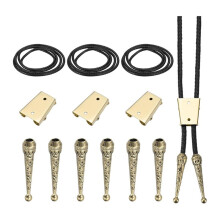 Bolo Tie Findings Kit, Bolo Tie Accessories for DIY Western Necklace Jewelry Making C
