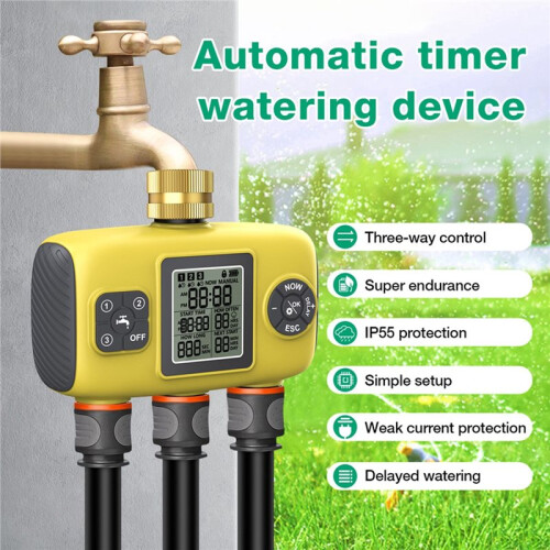Automatic Water Timer Irrigation Controller  Watering System Programmable Water Valve for Outdoor Garden Lawn 2