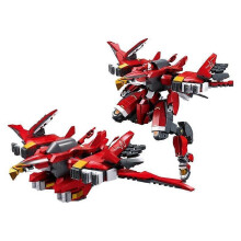(Flame War Eagle) Little Luban building blocks educational childrens mecha assembly model Internet celebrity figure gift