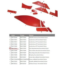 Venstre to-hullers muldboard bryst Kverneland Vulcan passer til bolt M12X35NOS - 2 stk.