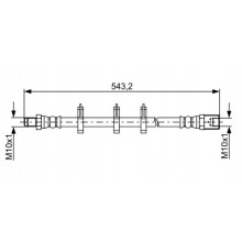 Fleksibel bremseslange OEM: 504196939 Iveco Daily IV 35s17 - Bagaksel