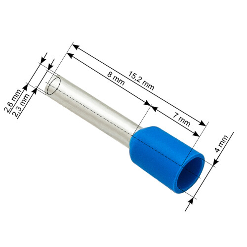E-2508 2,5/8 mm kabelmuffe