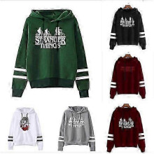 (2XL, H) Womens Mens Unisex Stranger Things Hooded Hoodies Long Sleeve Jumper Pullower .