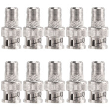 10pcs BNC Male Plug to F Female Jack Adapter Coax Connector Coupler CCTV Camera