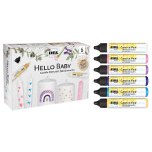 Sæt med 6 Hello Baby lyspenne