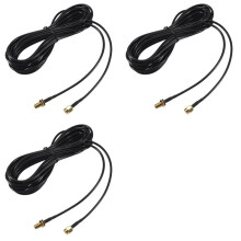 3st 5M Zwarte RP-SMA -Vrouw Wifi-Antenneconnector Verlengkabel